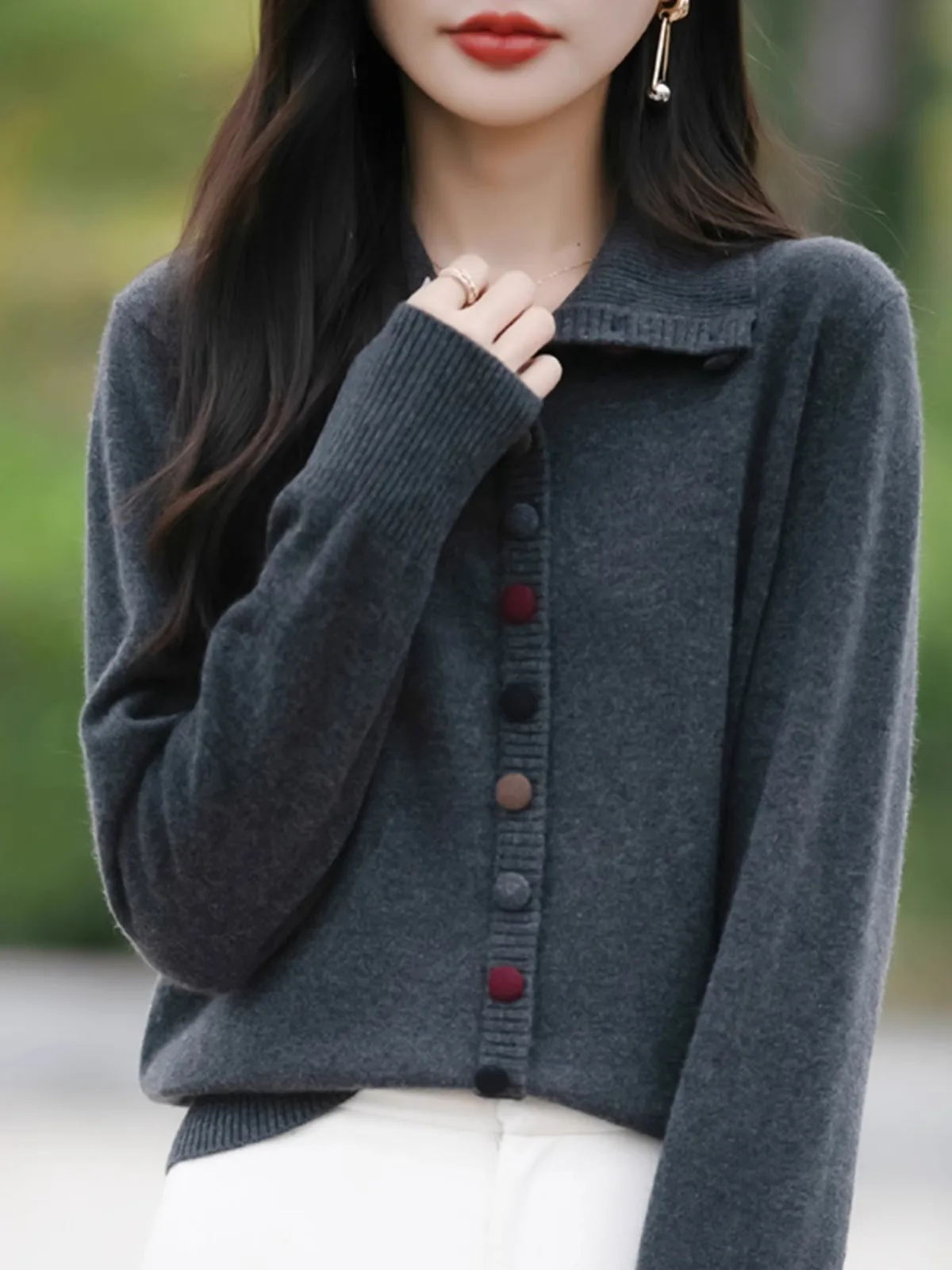 Herfst Winter Thiened Gebreid Open Vest Dames Faion Hoge Kraag Losse Bovenkleding Trui Warm Pluizig Lang Sve Crew...