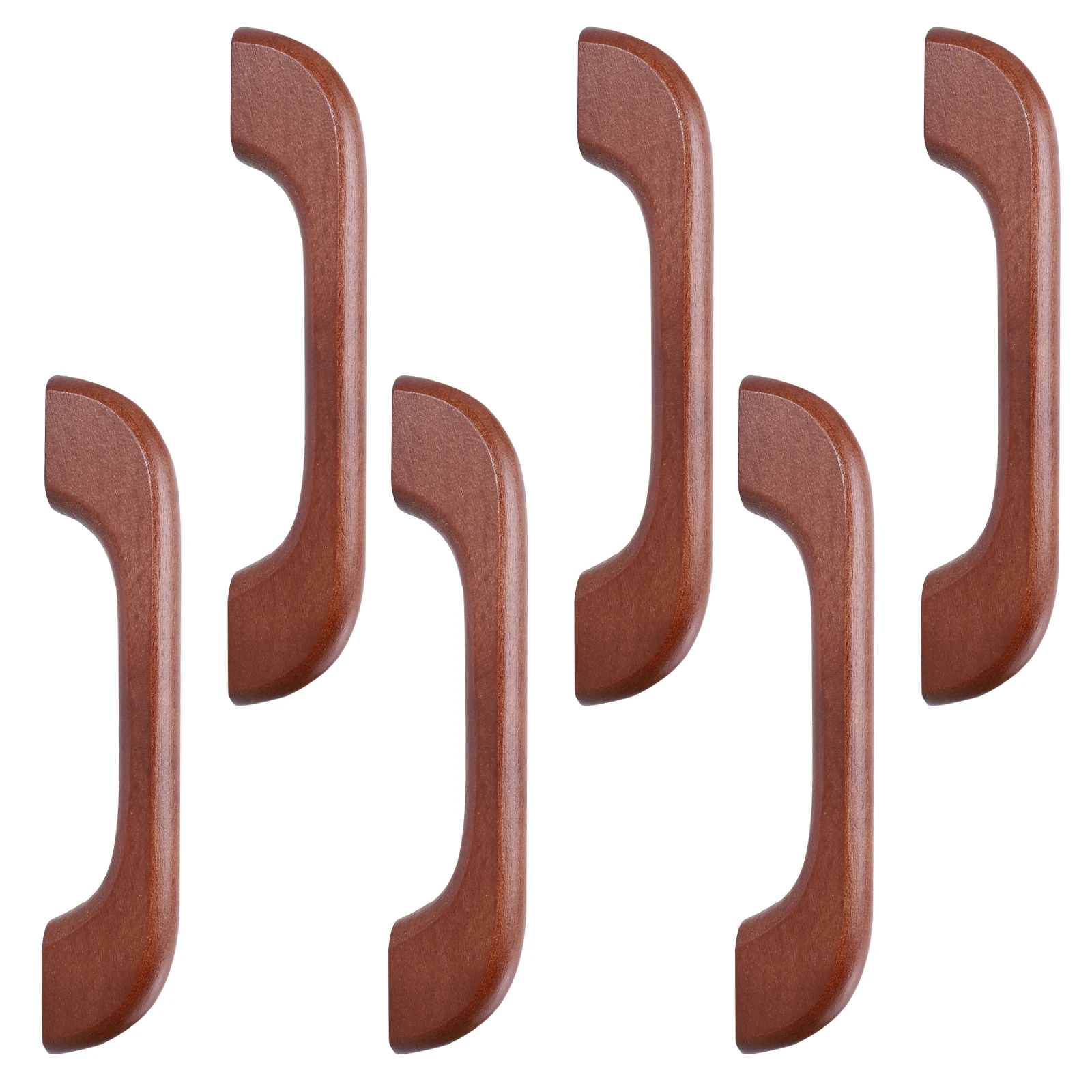 

6 Pcs Drawer Pull Handle Wood Knobs for Kitchen Cupboards Storage Hardware Household Cabinet Door Knob