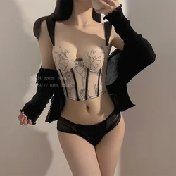 Soutien Gorge Sexy Bra for Women Push Up 34b Elegant Chic Beauty Backless Comfort Underwire Bras with Padding Bralette Mujer