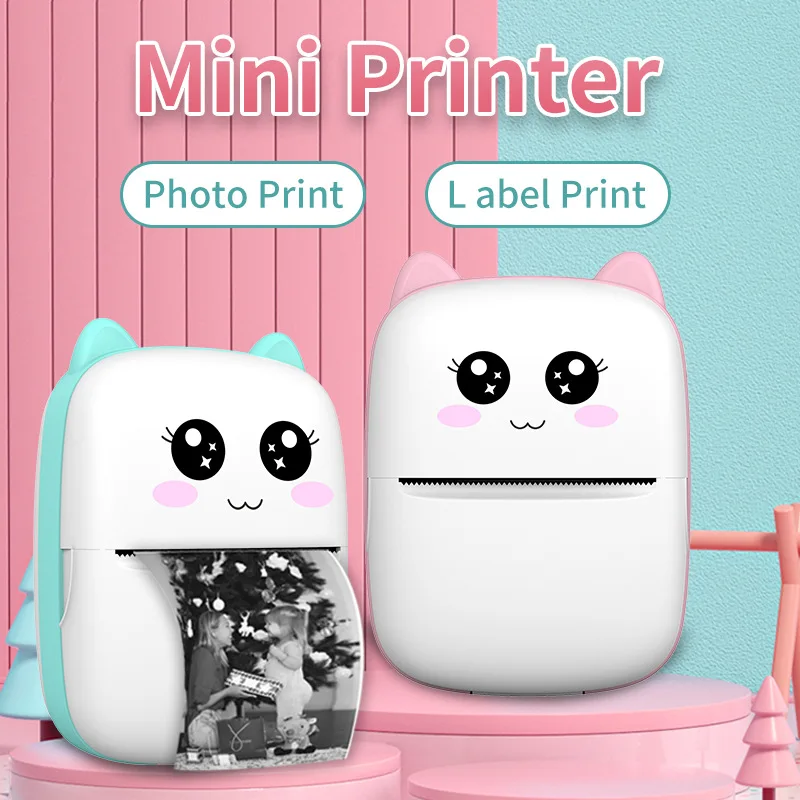 MINI Portable Thermal Printer Wireless Label Memo Machine 200dpi Bluetooth Inkless Pocket Imprimante Phone Notes Printing Paper