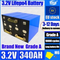 4-32pcs Grade A 3.2V 340Ah Lifepo4 Rechargeable Battery for Travel Solar Campers  Golf cars Lithium Phosphate 12V 24V Cells