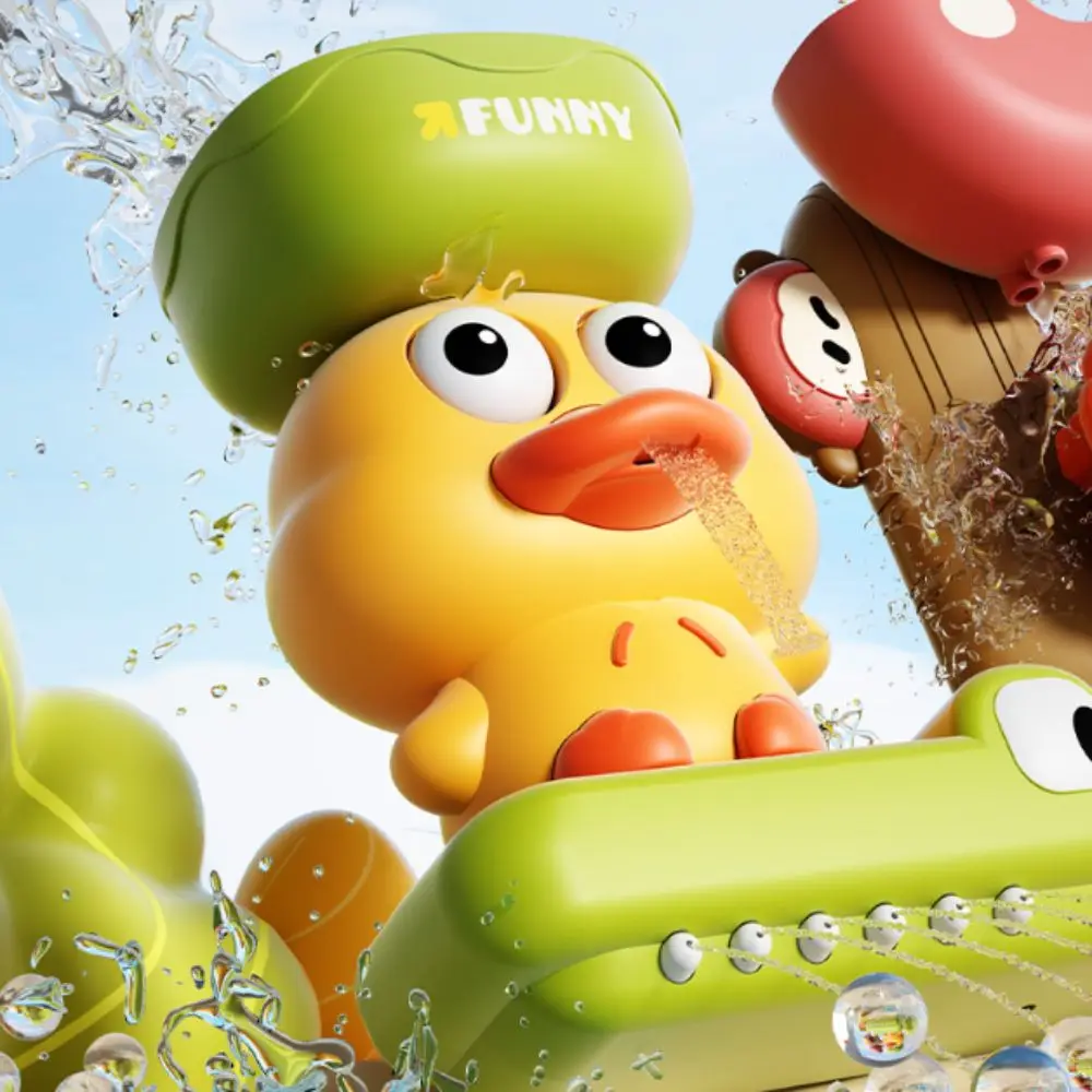 Regalos para niños pequeños pato y León bebé Spin Top juguetes de baño Crocodie rueda de agua giratoria estable lindo educativo Baby Shower niños