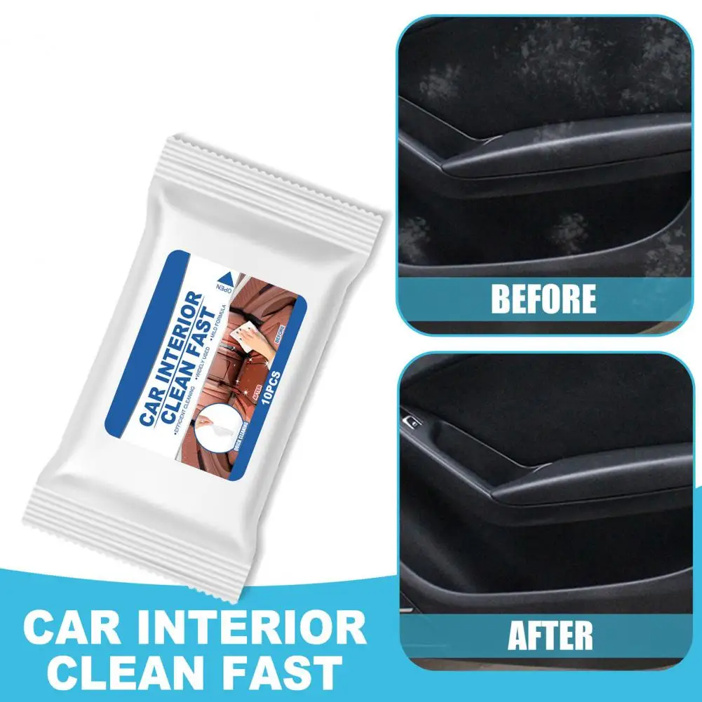 Car Cleaning Wipe Easy to Use Cleaner Wipes Easy to Carry Sealing Design  Useful Interior Cleaner Wipes Sheets