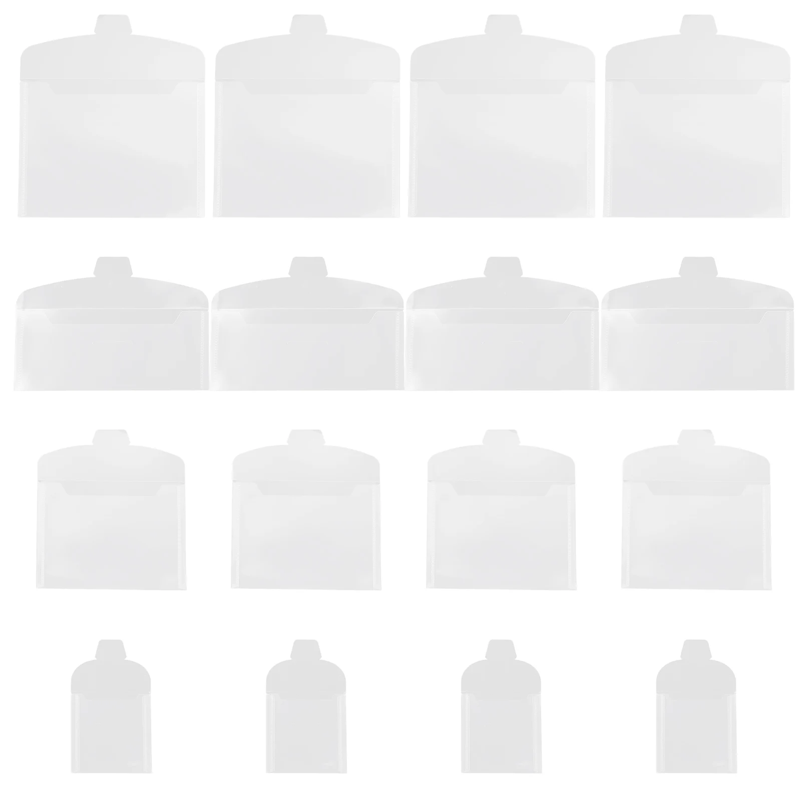 

40Pcs Clear Document Folders File Bags Organizer PP Plastic File Protectors Lightweight Office School Document Storage Bags