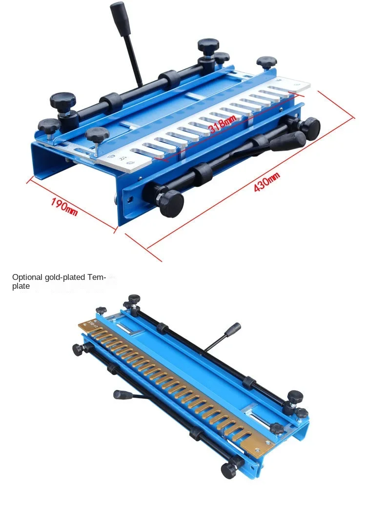 Small Woodworking Machinery Portable Dovetail Rack 12 Inch/24 Inch 1/2 Template Drawer Tenon Dovetail