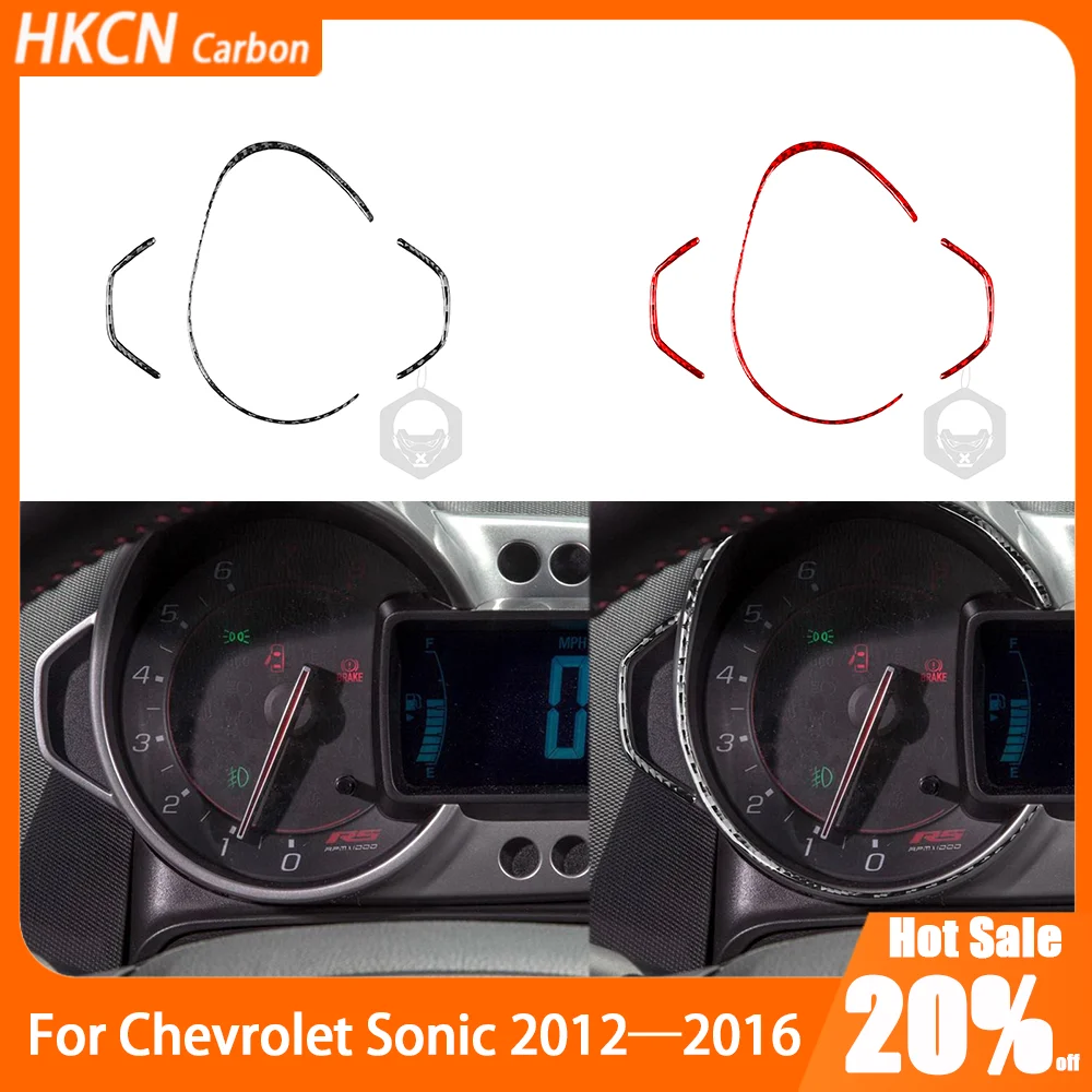 

Carbon Fiber Dashboard Speedometer Panel Car Accessories Interior Cover Trim Sticker Modification For Chevrolet Sonic 2012—2016