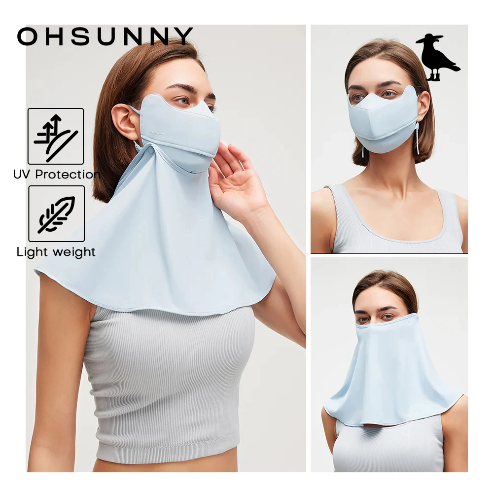 

OHSUNNY Multi-Wear Face & Neck Sun Protection Mask 2026 New Detachable Shawl UPF 50+ UV-Blocking & Skin-Caring Face Cover