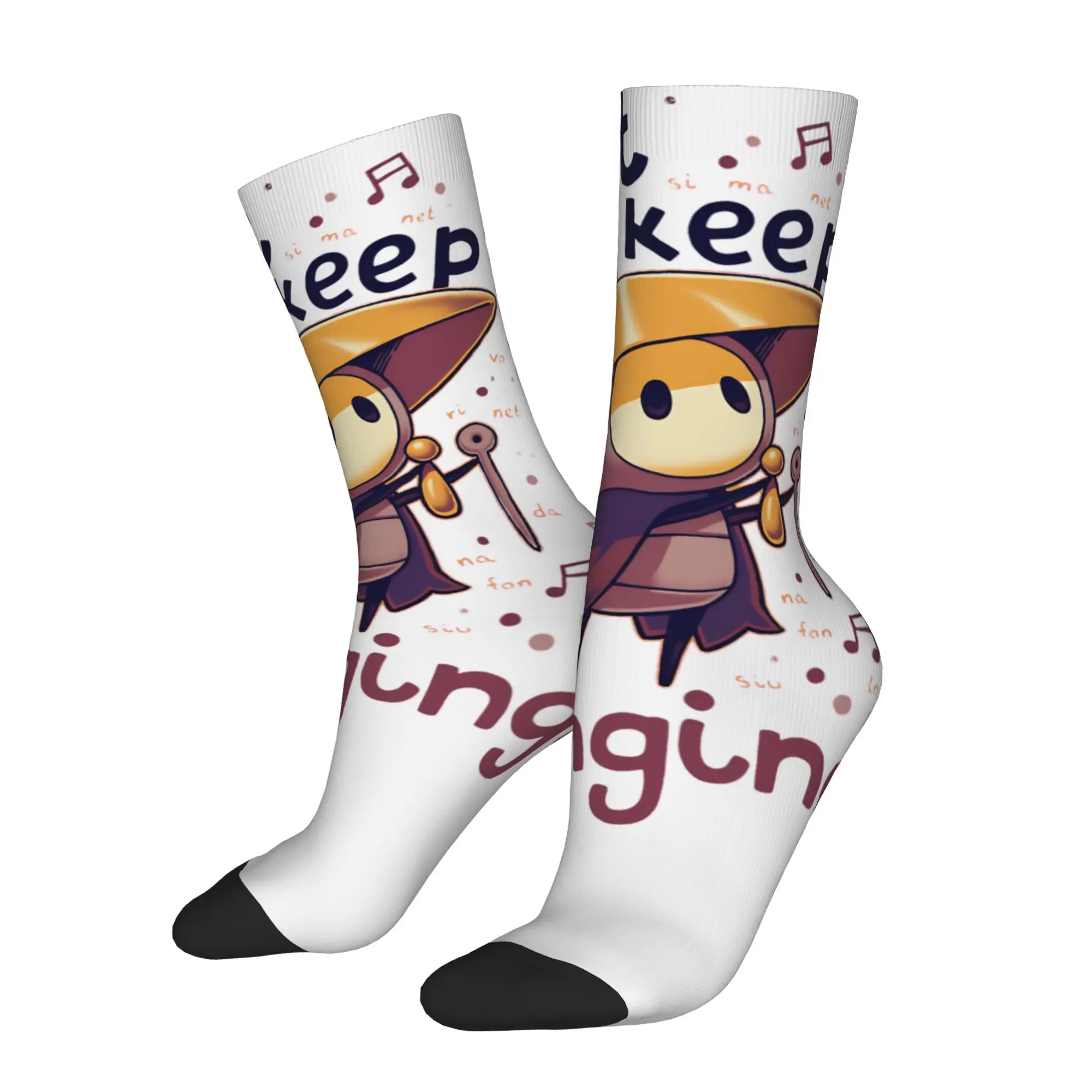 Calcetines Hollow Knights para hombre y mujer, calcetines divertidos de poliéster con diseño de videojuegos, calcetines de tubo medio Harajuku para primavera, verano, otoño e invierno, regalo