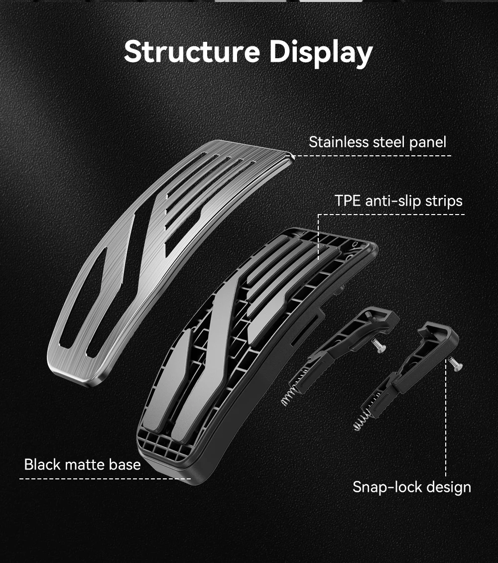 YZ Für Tesla Model 3/Y/YL Highland Juniper 2017-2026 Aluminiumlegierung Fußpedal Gaspedal Bremspedal Pedalabdeckung – Detail 6