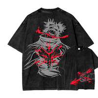 Japan Anime Jujutsu Kaisen Choso Cool Graphic T-shirt Men Casual Manga Tshirts Washed Vintage T Shirt Harajuku Male Cotton Tops