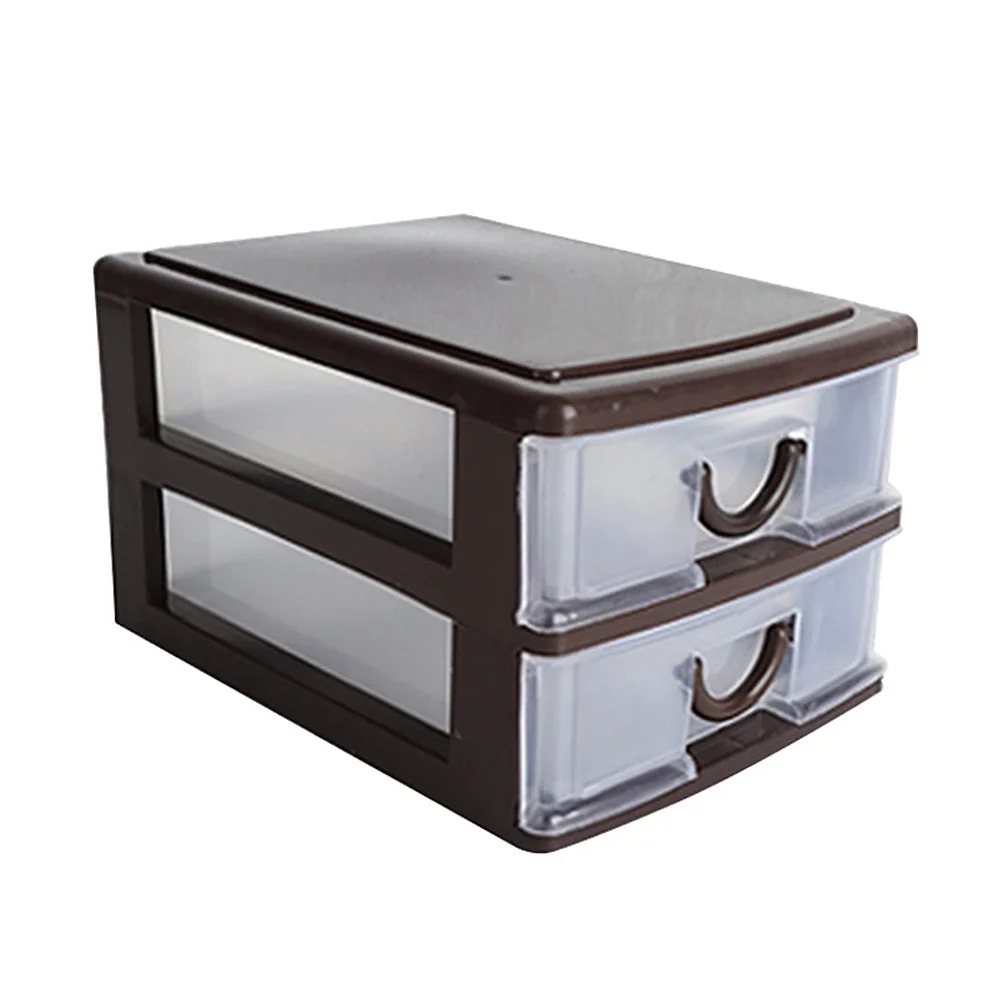 منظم تخزين درج سطح المكتب مكون من طبقتين من البلاستيك الشفاف لمستلزمات المكتب والقرطاسية والمكياج والحرف اليدوية #1