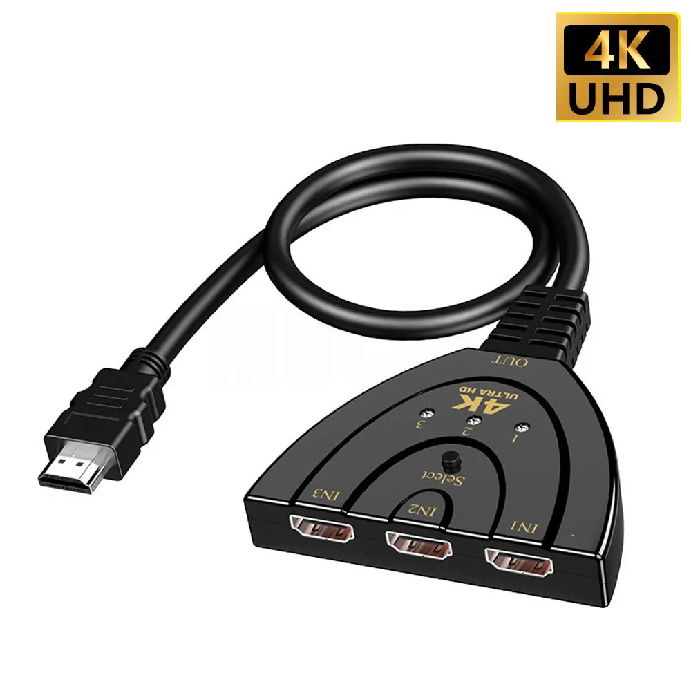 4K * 2K мини 3 порта HDMI переключатель 4K сплиттер 1080P 3 входа 1 выход порт концентратор для Xbox PS4 DVD HDMI ПК ноутбука тв