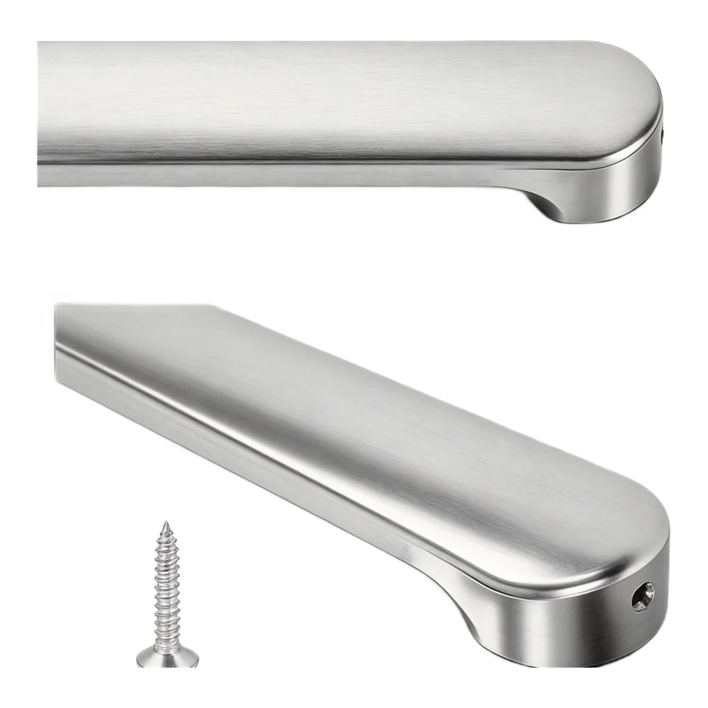 Plastic Door Handle for Caravan and RV Bathrooms Featuring 7mm Mounting Hole and Fixing Screw for Secure Door Closure