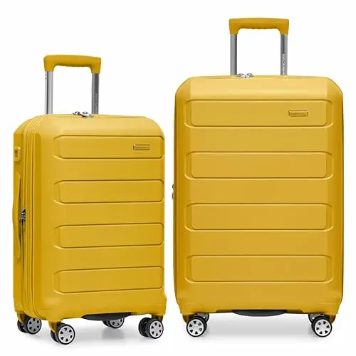 

Набор чемоданов Traveler's Choice Pagosa Indestructible Hardshell Expandable Spinner, желтый, 2 штуки (22/26 дюймов)