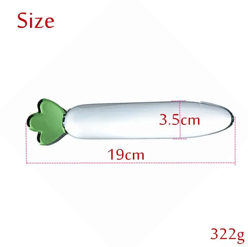 3 Größen weißer Rettich Kristallglas Dildo für Frauen Masturbation Sexspielzeug Gemüse künstlichen Penis Anal Plug Sexspielzeug für Frauen