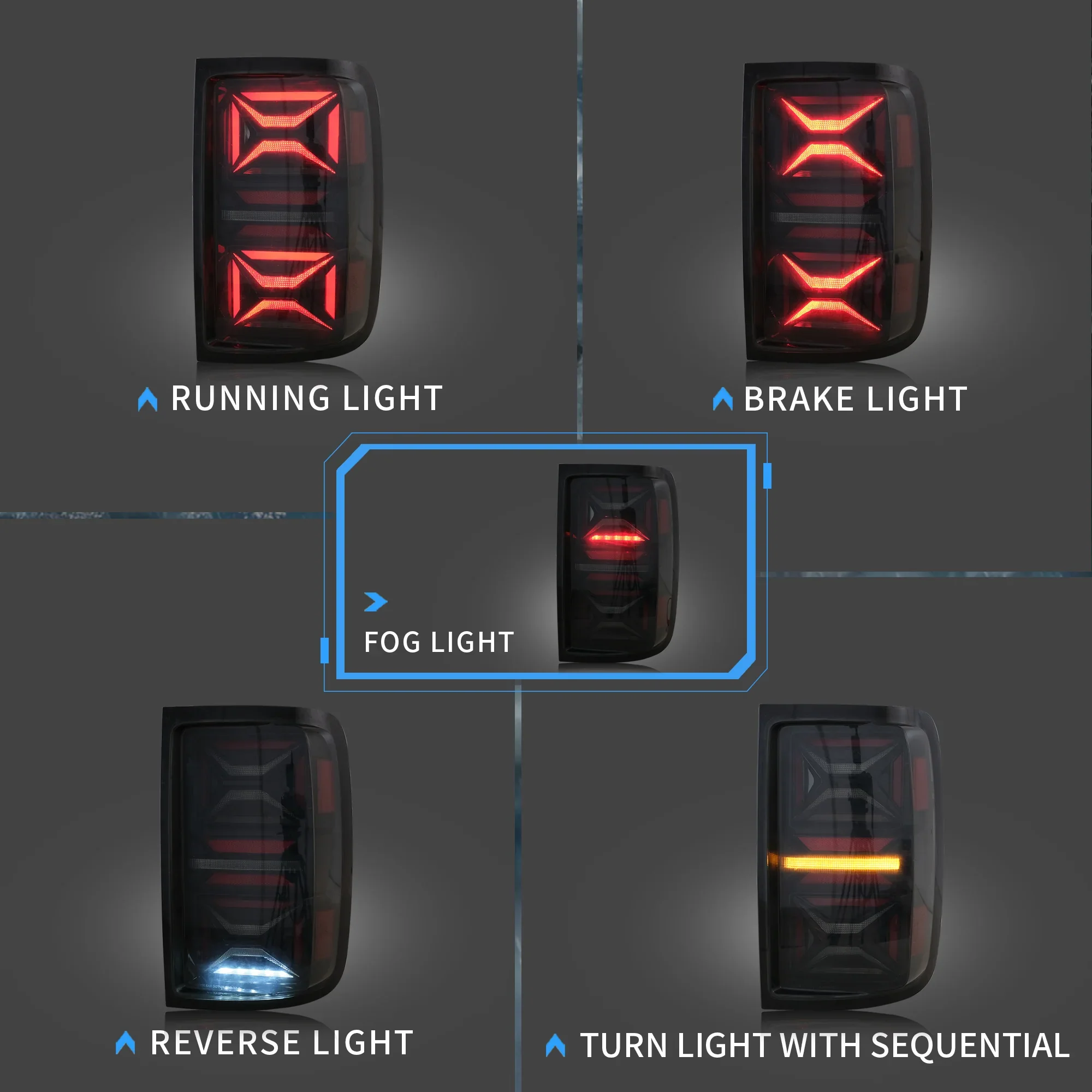 Suitable for VW Amarok 10-21 Replacement LED Rear Tail Lamp, Adapts To Off-Road and Various Harsh Weather Environments