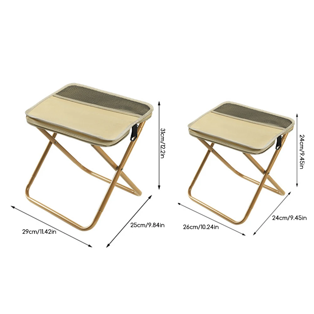 Outdoor Camping Folding Chair,Portable Backpack Stool for Fishing Picnics,Lightweight Collapsible Footstool for Hiking Travel image 6
