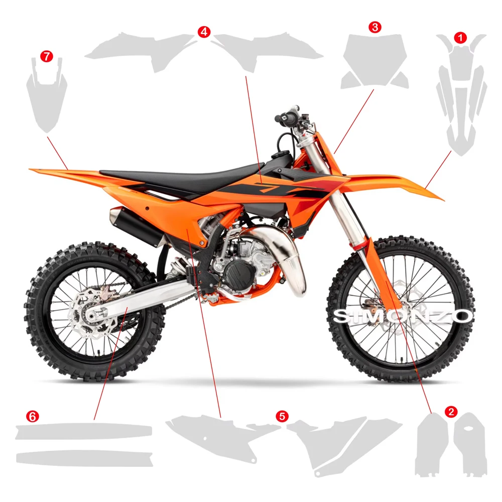 

For SX85 Motorcycle PPF Paint Protection Flim Kit Transparent Sticker TPU Anti-scratch Protective Flim Fits SX 85 2025