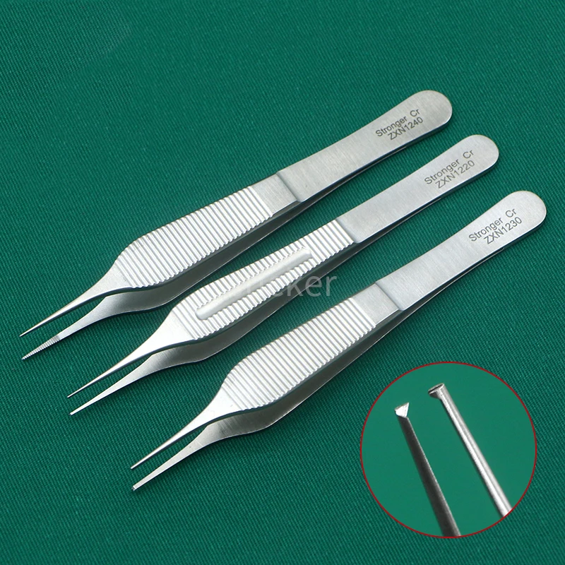 Cosmetic Forceps 12cm Insert Edison Surgical Instruments Toothless Toothed Forceps Adipose-Cartilage Forceps