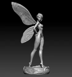 1/24  75mm 1/18 100mm Resin Model Kits Butterfly Fairy Figure Unpainted No Color RW-913