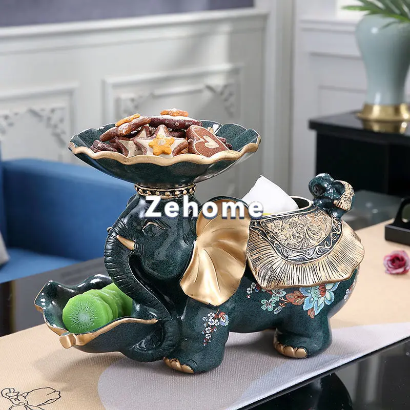 European multi-functional tissue box household creative elephant pumping carton American living room coffee table napkin box