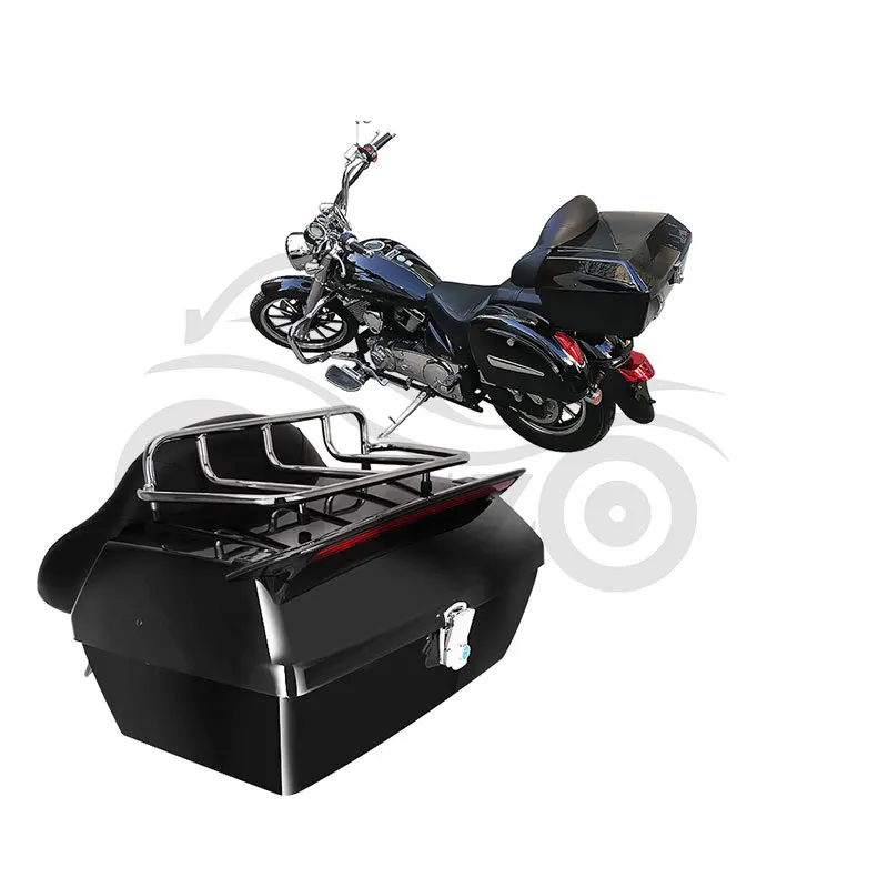 High-end Motorcycle Top Box Motor Aluminum Cajas Para Motos De Metal Waterproof Motorcycle Tail Boxes