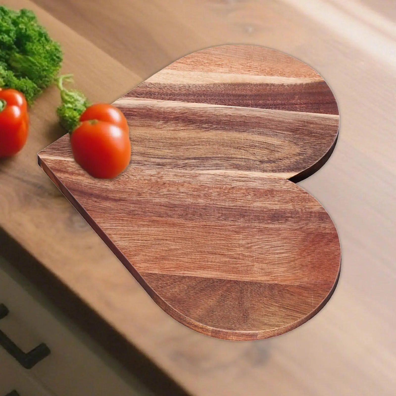 

Деревянная разделочная доска в форме сердца, разделочная доска, многофункциональная прочная гладкая поверхность для ужина на День святого Валентина 35,5x29,5 см