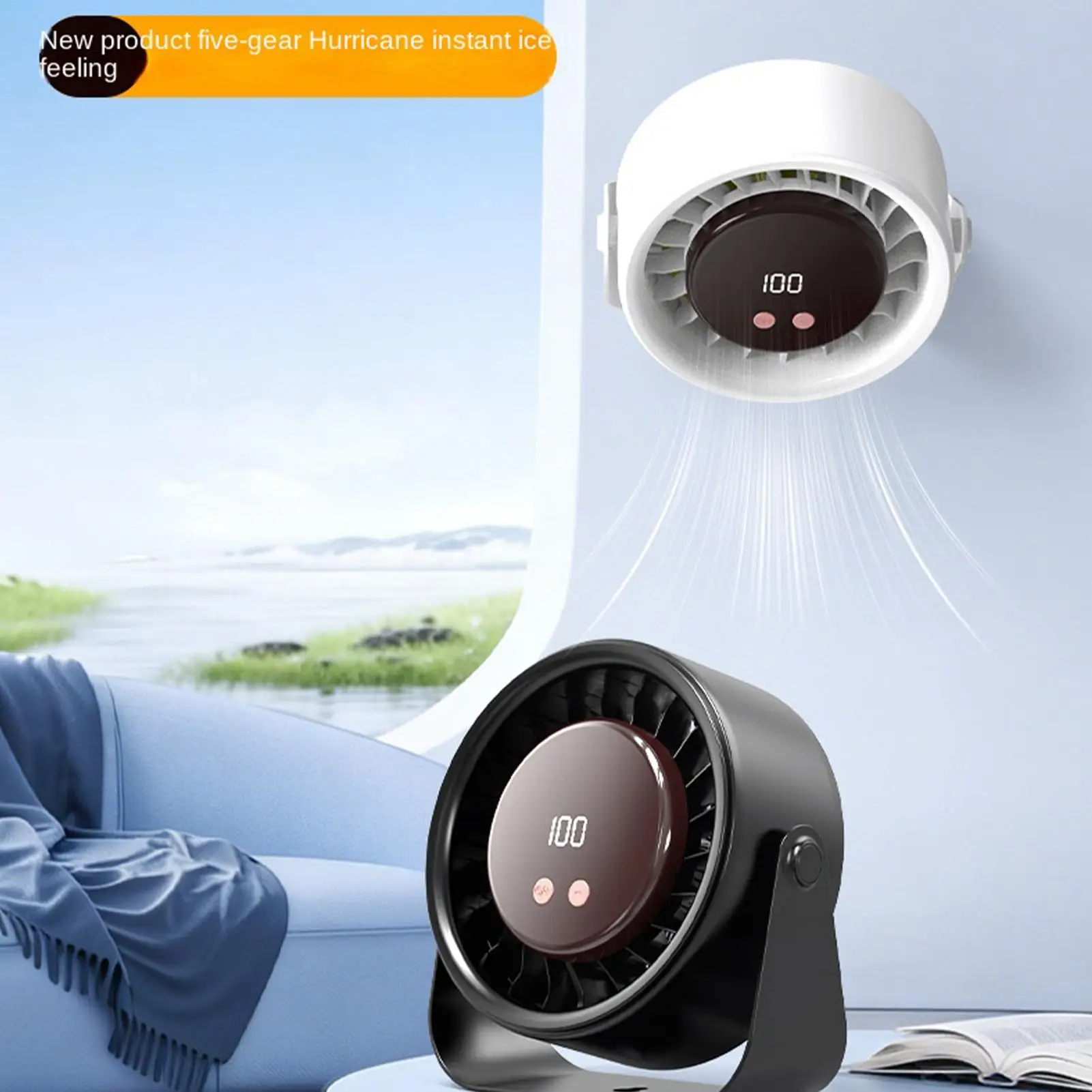 Travel Fan Desktop Cooling Supplies Desktop Fan For Summer Travel Hiking Backpacking Vacation Beach Picnic Bedroom Dorm Tent Rv