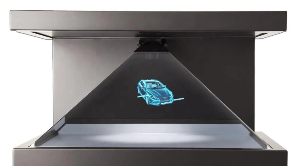 270 degree 32  inch Pyramid Hologram Display Showcase Attractive ,3D Holographic projection pyramid