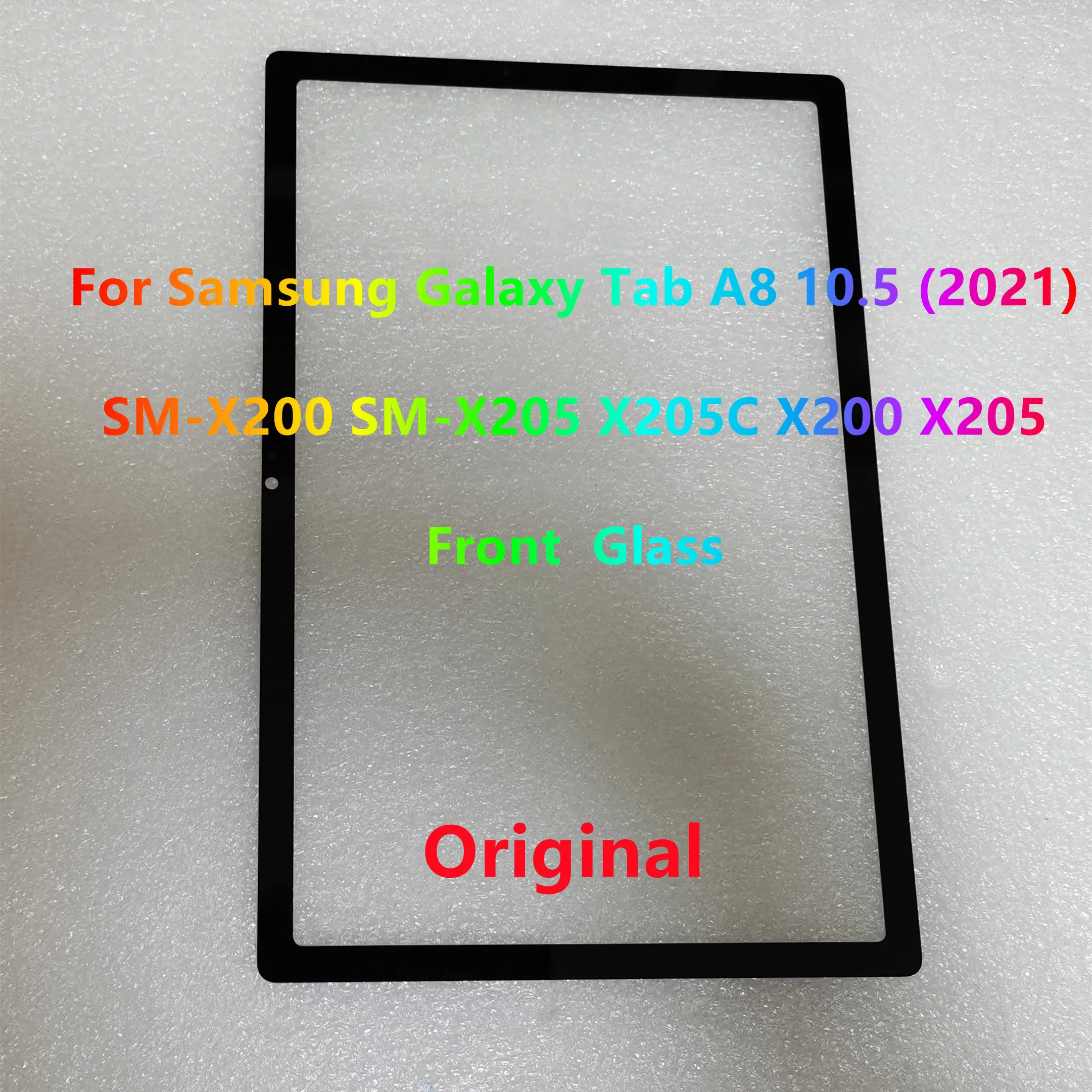 For Samsung Galaxy Tab A8 10.5(2021) SM-X200 SM-X205 X205C X200 X205 Touch Screen Panel Front Outer LCD Glass Lens With OCA Glue