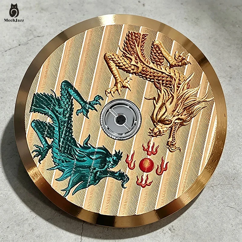 3D Double‑Dragon Engraved Automatic Rotor, Compatible with NH34, NH35, NH36, NH38, NH39,  Movements, Mechanical Watch Mod Rotor