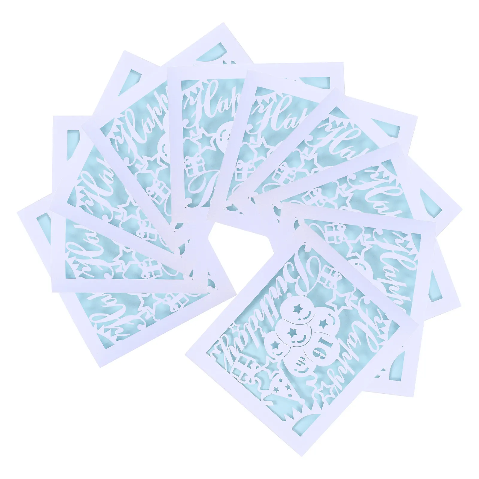 

10Sets Hollow 16Th Birthday Greeting Cards Elegant Birthday Cards for Party Supplies Envelopes Included Party Blessing Card
