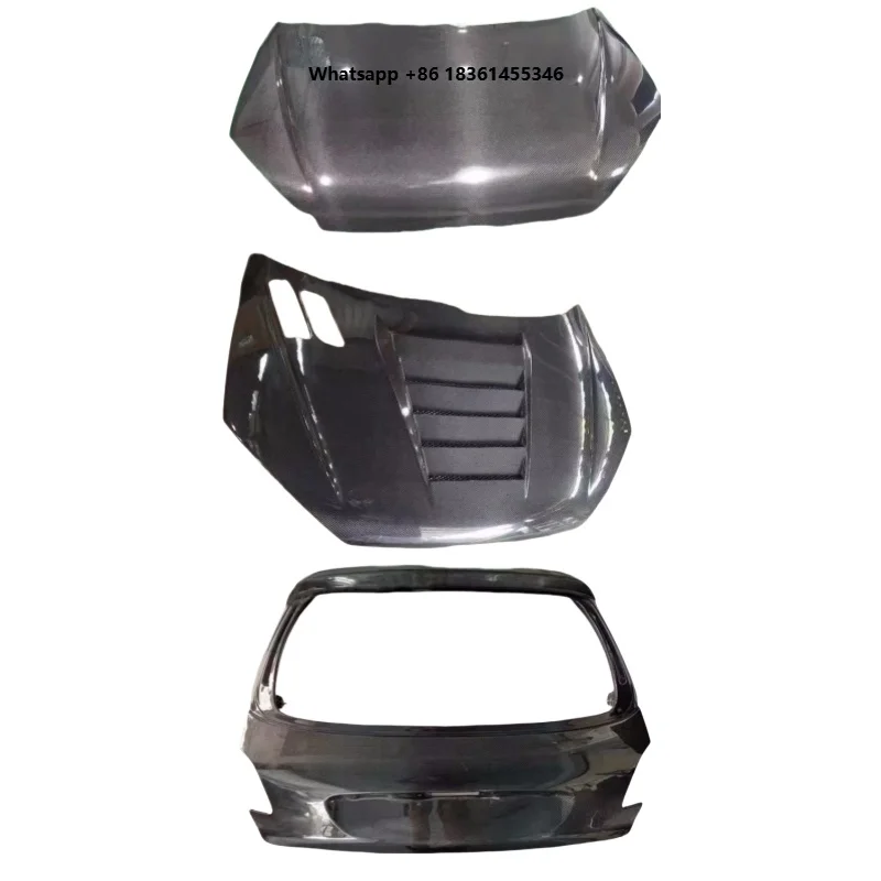 For 206 modified Bonnet Hood scoop Car Accessories Carbon Fiber Engine Cover Tailgate