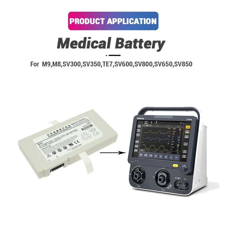 Li24I002a 115-025022-00 14.8V Li-ion 5600mAh 82.88Wh Me.dical Battery for Min.dra.y M8 M9 SV300 SV350 TE7 Ultrasound Machine