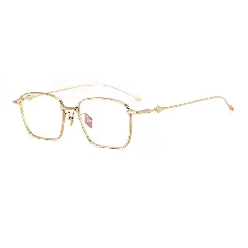 

8G Japanese ultra-light pure titanium retro anti-blue light men's and women's tide myopia business square glasses frame