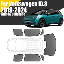 Custom Magnetic Car Window Sunshade For Volkswagen ID.3 ID3 2020 - 2024 Curtain Mesh Front Windshield 2021 2022 2023