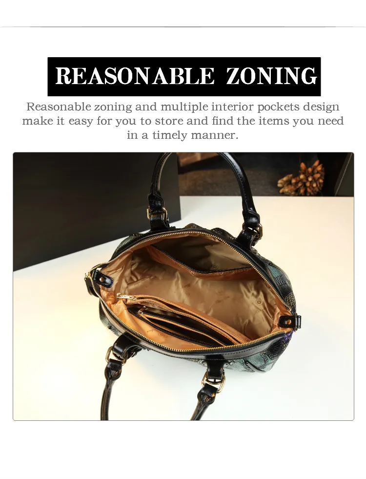 Dumpling Bun 2024 New Snake Pattern Large Capacity Handbag for Middle aged Women\'s Mom Bag Genuine Leather Women\'s Bag One Shoul