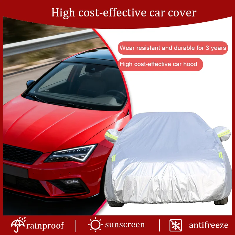 For 2020-2025 Seat Cupra thickened car cover, UV protection, sunshade, rain and snow protection, dustproof, windproof cover