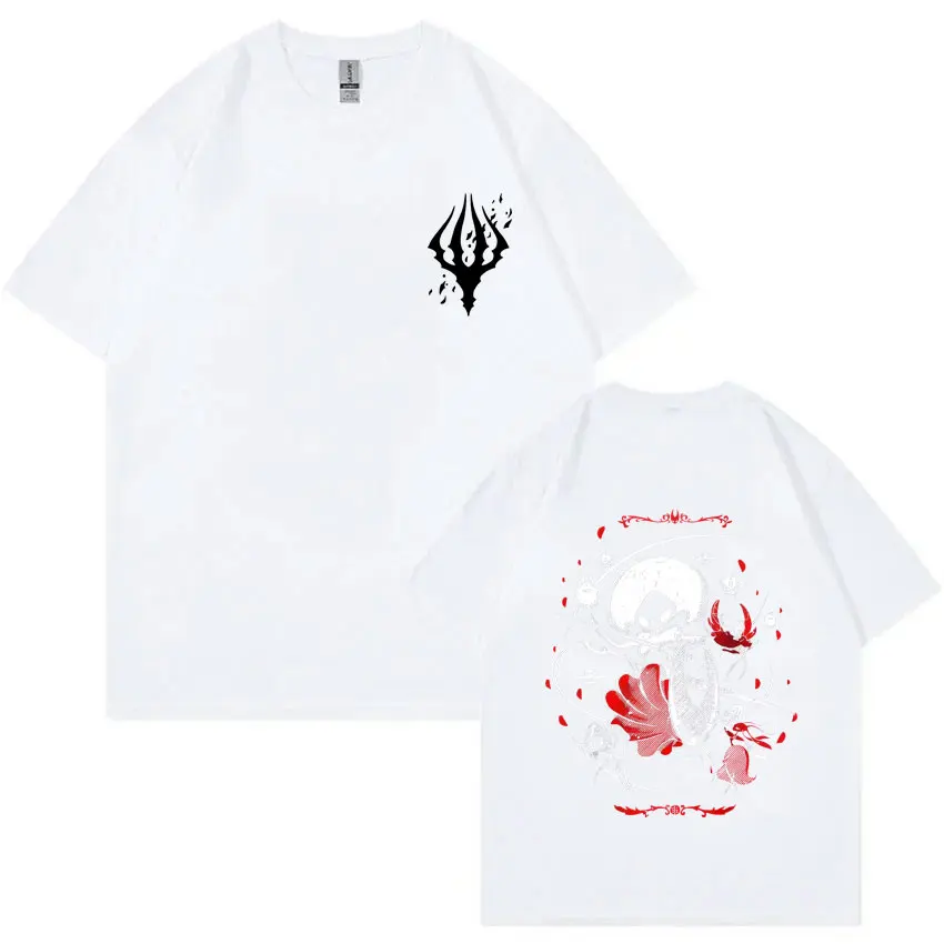 Hot Sale Game Hollow Knight T Shirts Men Women Fashion Casual Oversized Crewneck T-shirt Unisex Cartoon Soft Cotton Tshirt Tops