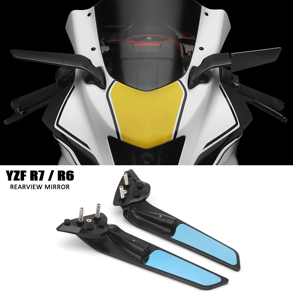 

YZF R7 Accessories Stealth Mirrors For YAMAHA YZF R6 R 6 2017-2020 R7 2021-2023 New Motorcycle Rear View Adjustable Mirrors CNC