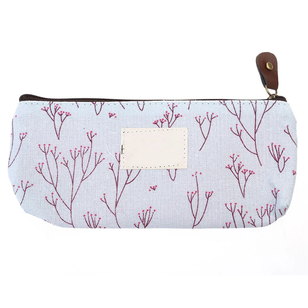 Piórnik Kwiatowy Kosmetyczka Podróżna na Szminkę Karty Kredytowe Słuchawki Klucze Monety Zamek Błyskawiczny Lekki Materiał