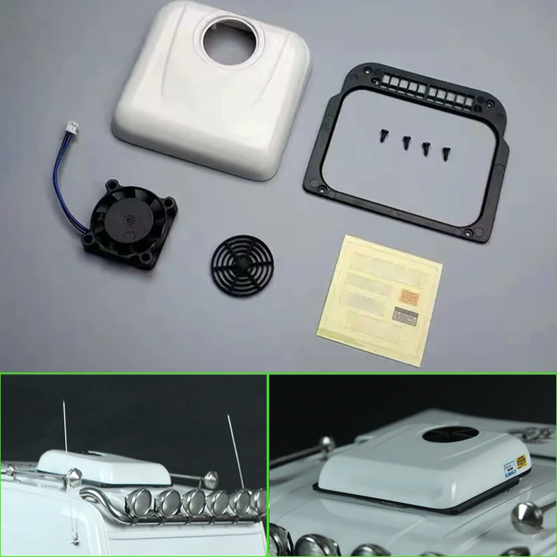 1:14 스케일 플라스틱 옥상 주차장 에어컨 모델 타미야 RC 트럭 SCANIA 770S R620 VOLVO BENZ Arocs MAN TGX 차량용