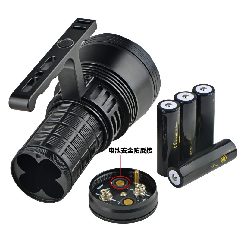 مصباح يدوي قوي محمول خارجي HK08 عالي الطاقة 100 وات في اتجاهين شحن سريع 60000 لومن 8led #6