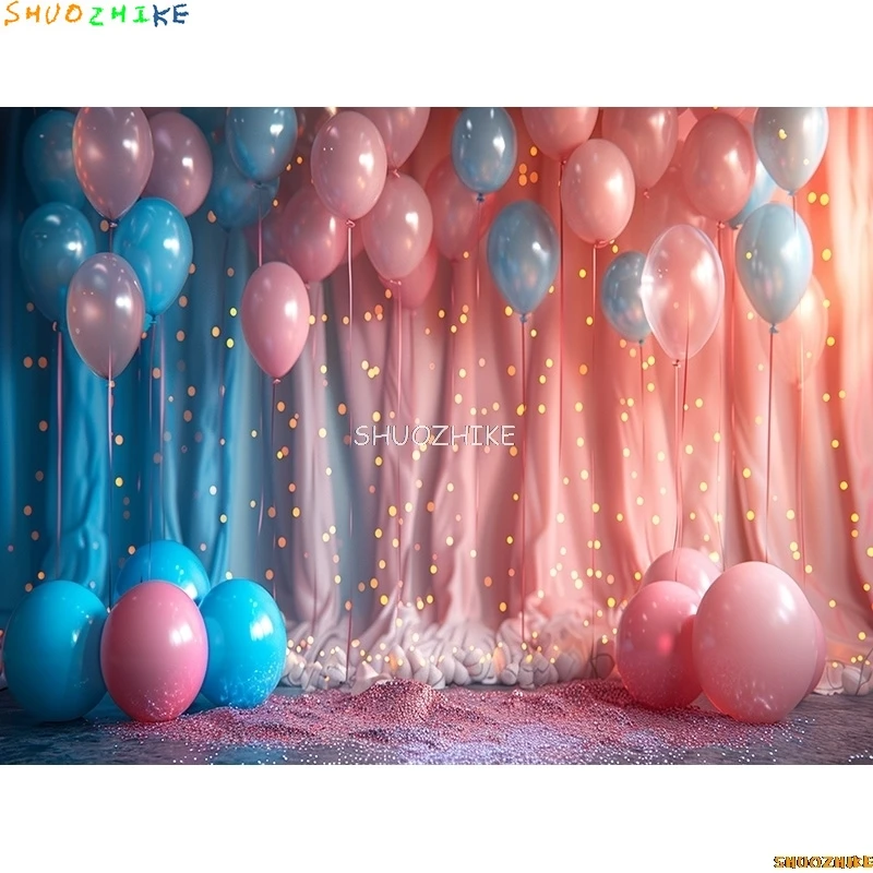 Arch Balloons Happy Birthday Party Photography Backdrops Props  Joyous Candyland Newborn Baby Photo Studio Background TF-09