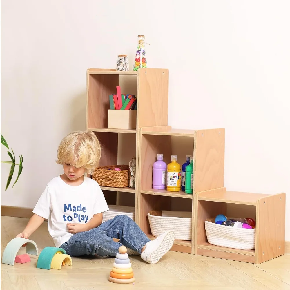 

Доставка в США, модульный 3-х уровневый шкаф для хранения кубов, L-образный двусторонний угловой органайзер для книжной полки с 6 кубиками для домашнего офиса