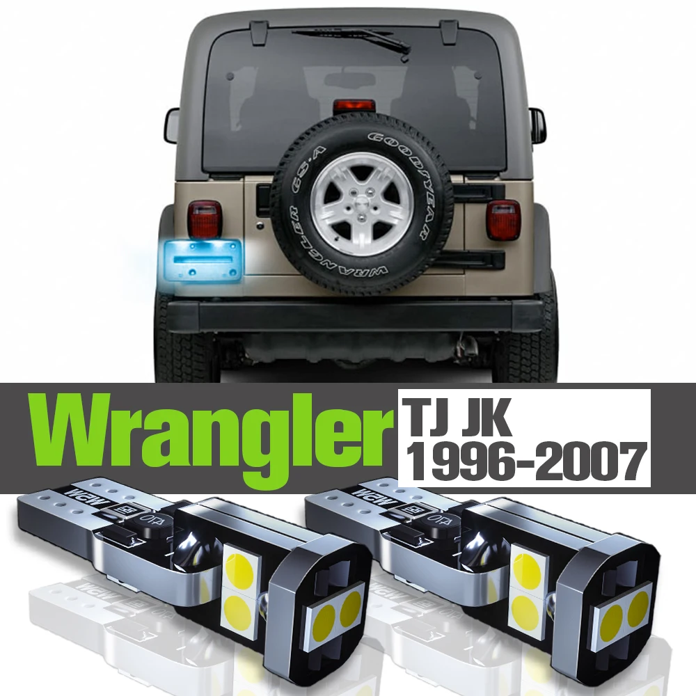 

2x LED License Plate Light Accessories Lamp For Jeep Wrangler 2 TJ 3 JK 1996-2016 2006 2007 2008 2009 2010 2011 2012 2013 2014