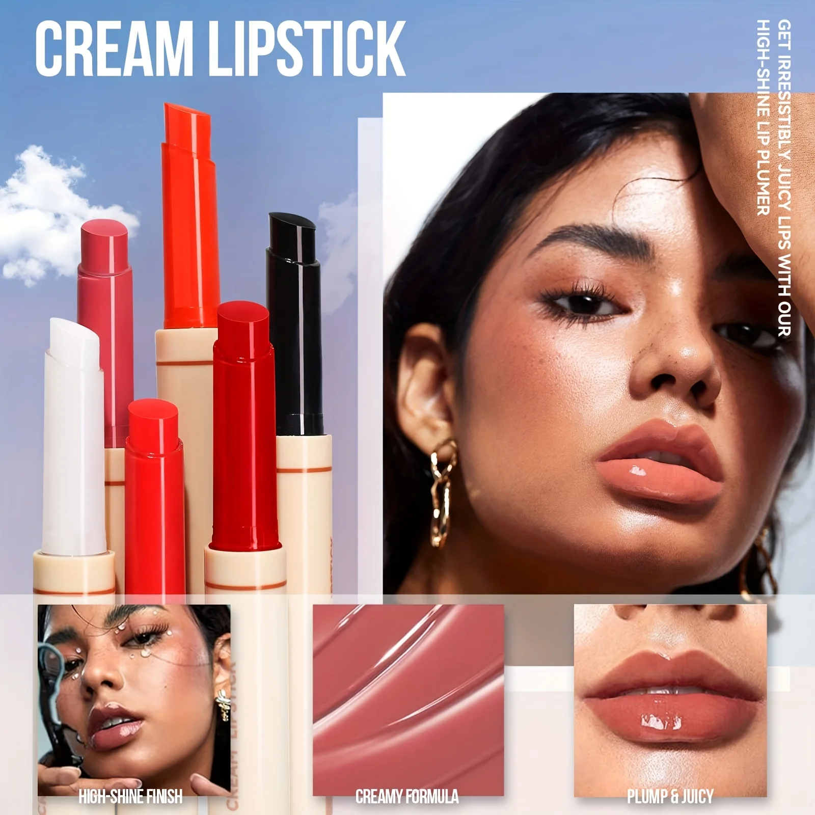 Balsamo per labbra idratante che cambia colore, stick per labbra pressato altamente colorato facile da applicare, nutriente duraturo antiaderente fresco