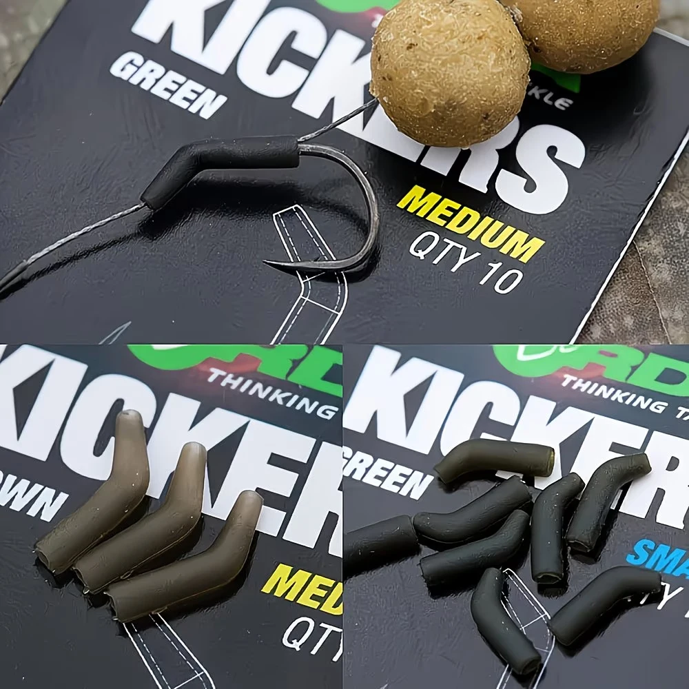 YOTO 60 Stück Karpfenangel-Zubehör: Anti-Tangle-Hülsen und Hakenausrichter für Ronnie Hair Rig und Method Feeder – Detail 6