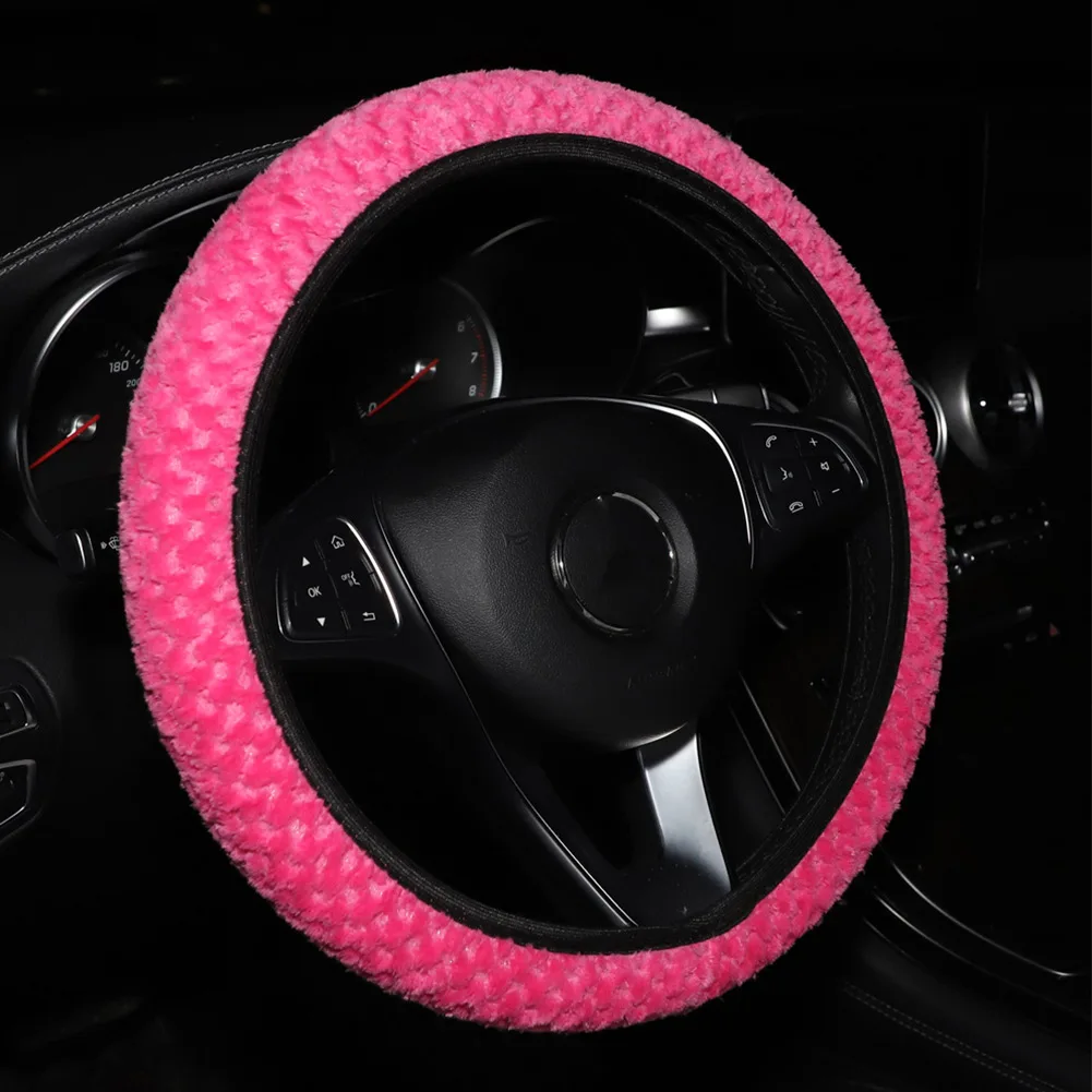 

Steering Wheel Steering Wheel Cover 38cm Diameter Car Steering Wheel Covers Faux Fur Universal Decoratuion Tool Hot Sale