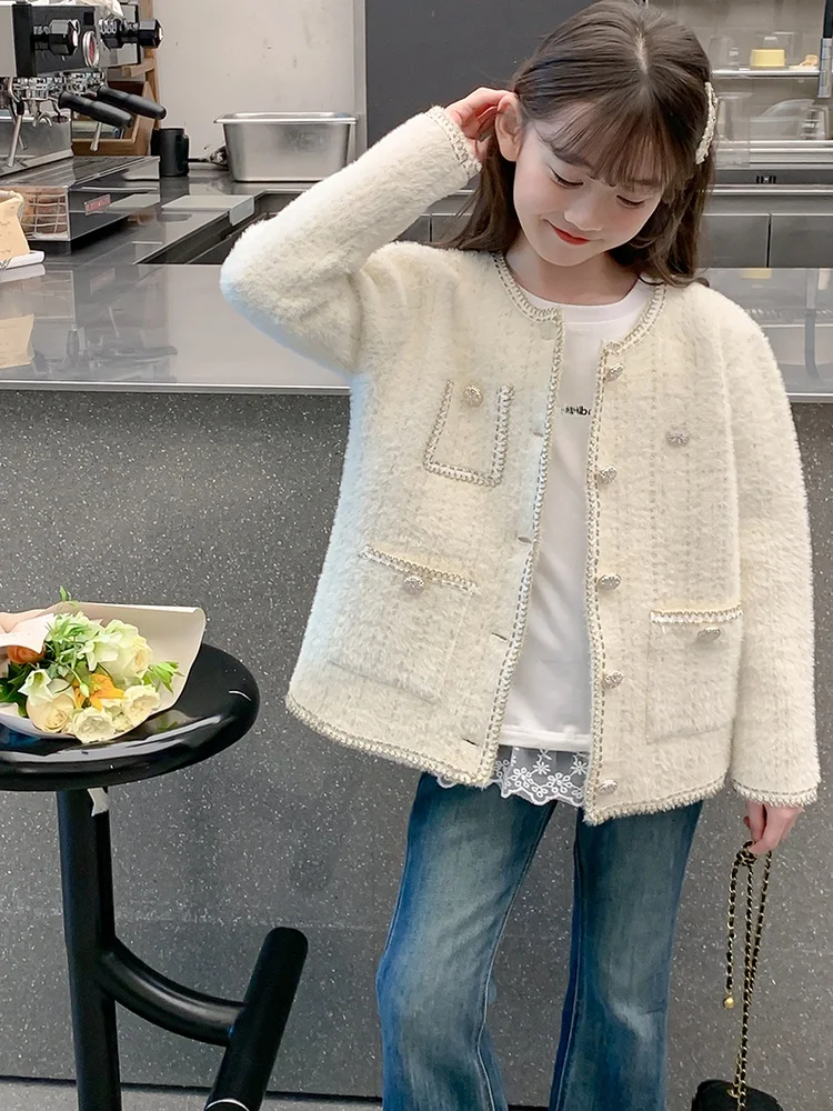 Printemps automne Sle vêtements d'extérieur pour enfants filles Faionable gilet matelassé 2025 nouveauté petite Fraance vent manteau